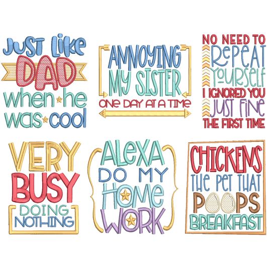 Tween Boy Word Art Machine Embroidery Designs by JuJu