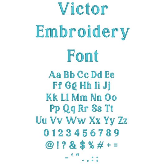 Victor Embroidery Font | Machine Embroidery Designs by JuJu	