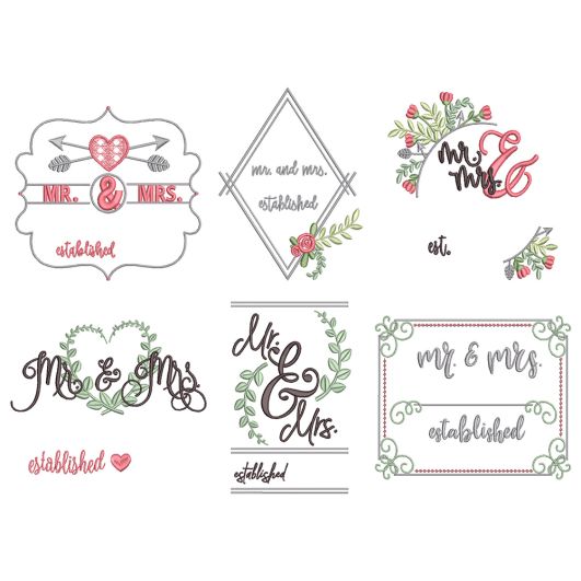 Wedding Templates 2 Machine Embroidery Designs by JuJu
