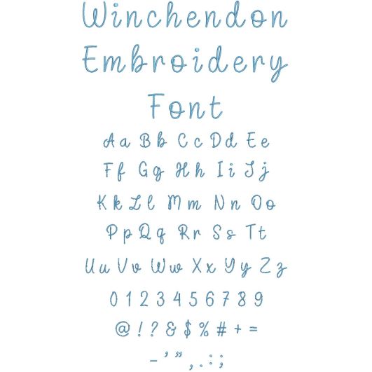Winchendon Embroidery Font | Machine Embroidery Designs by JuJu