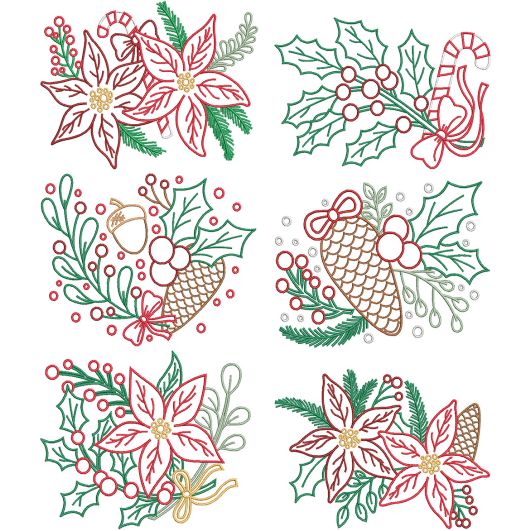 Winter Florals | Machine Embroidery Designs by JuJu