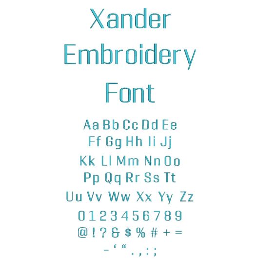 Xander Embroidery Font | Machine Embroidery Designs by JuJu