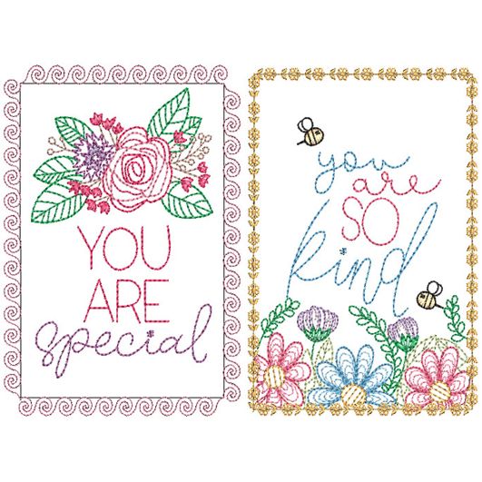 You Are Special Greeting Cards 2 | Machine Embroidery Designs by JuJu