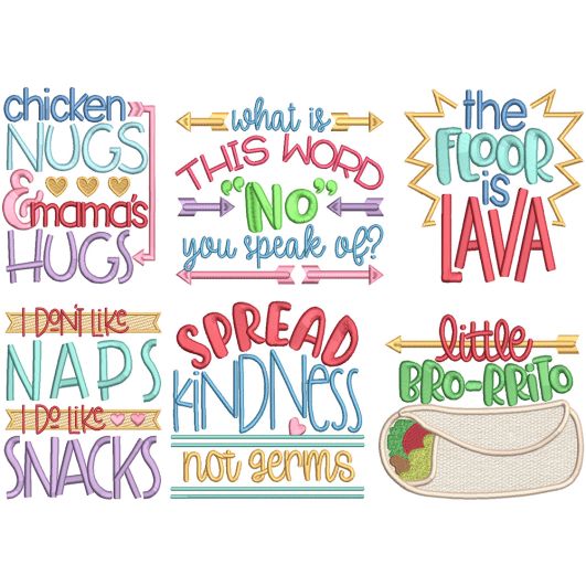 Youngster Word Art Machine Embroidery Designs by JuJu
