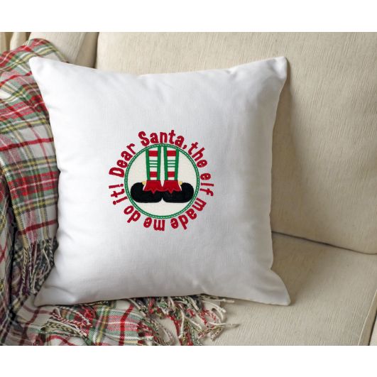 Dear Santa The Elf Applique | Machine Embroidery Designs by JuJu