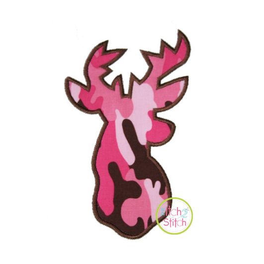 Deer Head Applique | Machine Embroidery Designs by JuJu