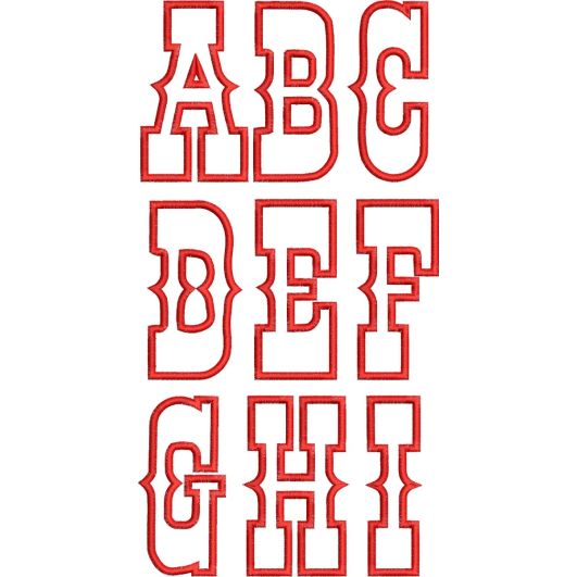                                 Cowboy Applique Font | Machine Embroidery Designs by JuJu
                            