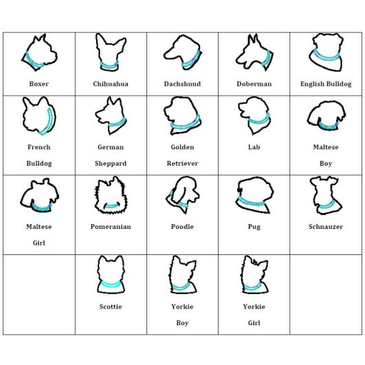 Dog Silhouette Appliques ALL BREEDS | Machine Embroidery Designs by JuJu