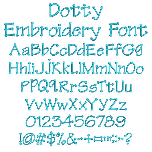 Dotty Embroidery Font | Machine Embroidery Designs by JuJu