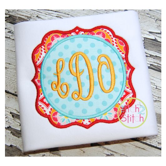 Double Applique Frame 2 | Machine Embroidery Designs by JuJu