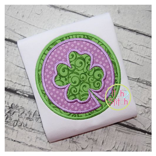 Double Circle Shamrock Applique | Machine Embroidery Designs by JuJu