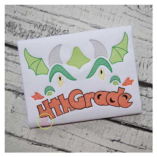 Dragon Face 4th Grade Sketch Embroidery | Machine Embroidery Designs by JuJu