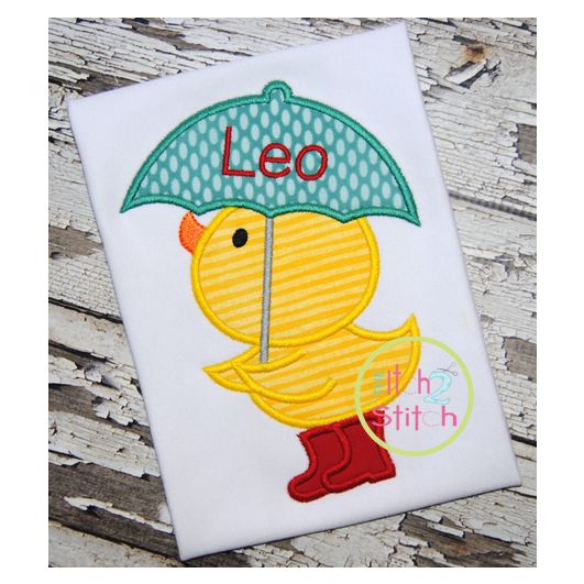 Duck Umbrella Applique | Machine Embroidery Designs by JuJu