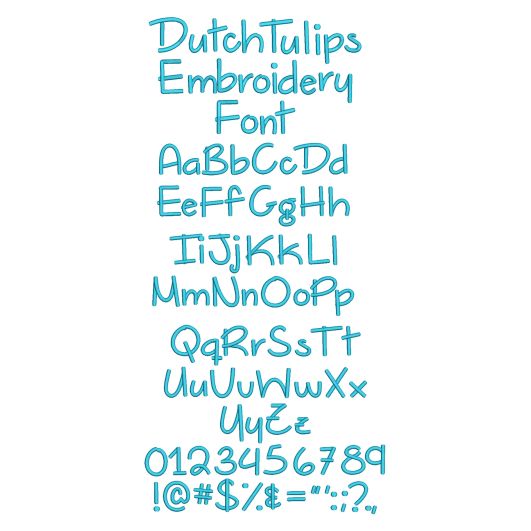 Dutch Tulips Embroidery Font Machine Embroidery Designs by JuJu