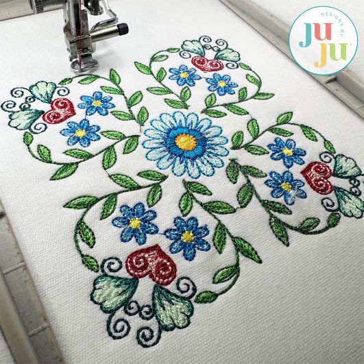 Floral Mandala 3 Embroidery Design | Machine Embroidery Designs by JuJu