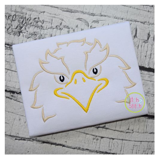 Eagle Mascot Embroidery | Machine Embroidery Designs by JuJu