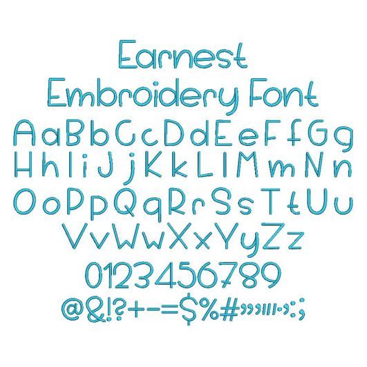 Earnest Embroidery Font | Machine Embroidery Designs by JuJu