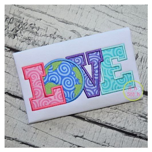 Earth Love Applique | Machine Embroidery Designs by JuJu