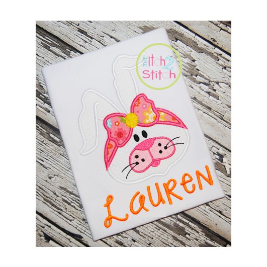 Easter Bunny Face Applique | Machine Embroidery Designs by JuJu