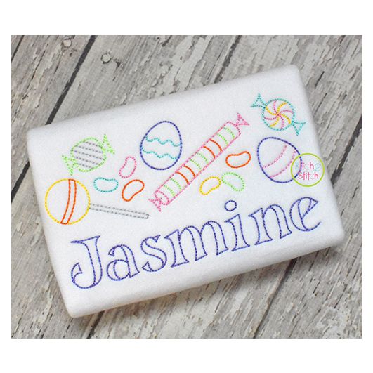 Easter Candy Border Bean Embroidery | Machine Embroidery Designs by JuJu