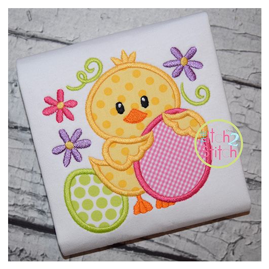 Easter Chick Eggs Applique | Machine Embroidery Designs by JuJu