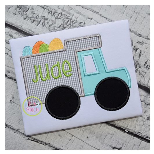 Easter Truck Applique | Machine Embroidery Designs by JuJu