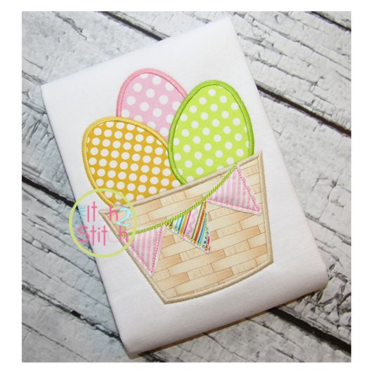 Easter Egg Barrel Applique | Machine Embroidery Designs by JuJu
