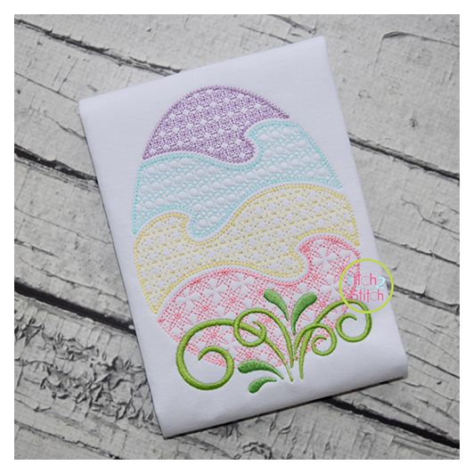 Itch 2 Stitch Easter Egg Motif Digital Embroidery Machine Designs by JuJu