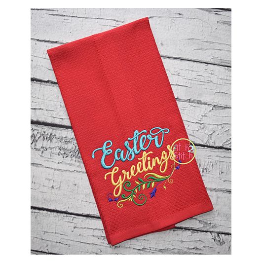 Itch 2 Stitch Easter Greetings Digital Embroidery Machine Designs by JuJu