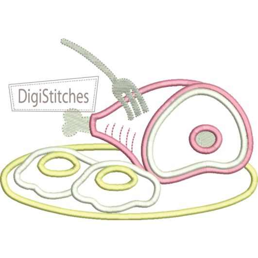 Eggs and Ham Applique
