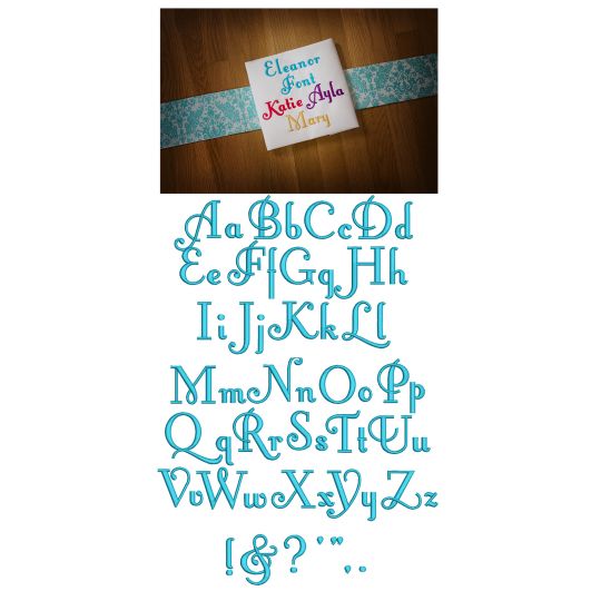 Eleanor Embroidery Font Machine Embroidery Designs by JuJu