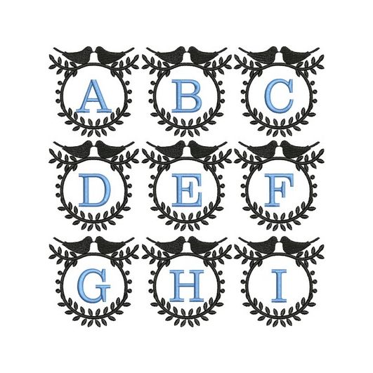 Elegant Birds Monogram