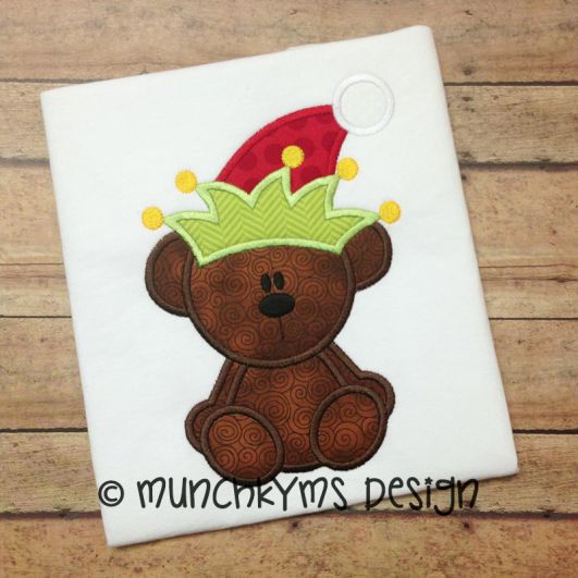 Elf Bear | Machine Embroidery Designs by JuJu