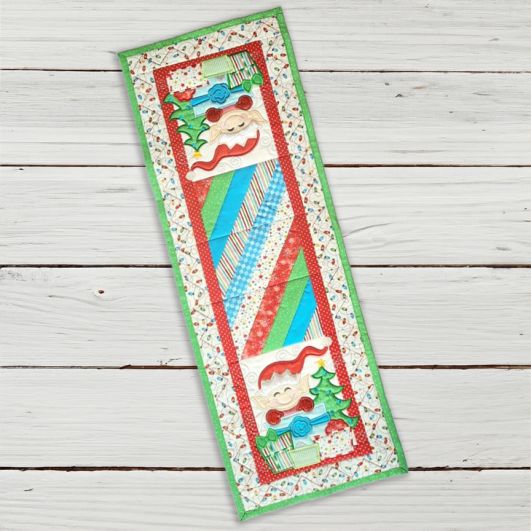 ITH Modular Elf Table Runner | Machine Embroidery Designs by JuJu	