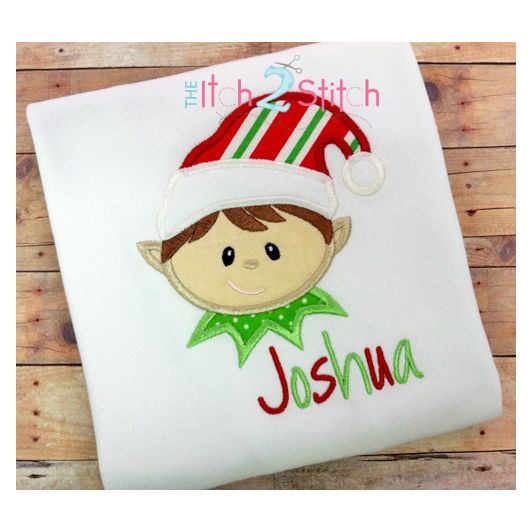 Elf Face Applique | Machine Embroidery Designs by JuJu