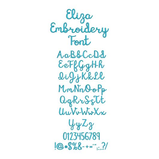 Eliza Embroidery Font Machine Embroidery Designs by JuJu