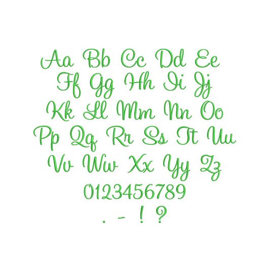 Ellie Script Embroidery Font | Machine Embroidery Designs by JuJu