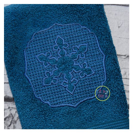 Embossed Snowflake Embroidery | Machine Embroidery Designs by JuJu