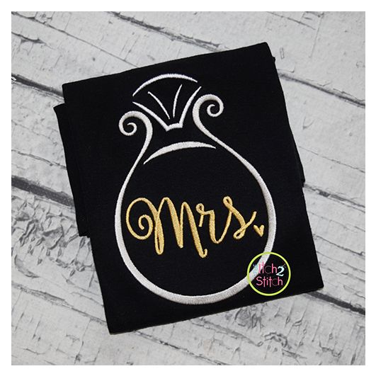 Engagement Ring Embroidery | Machine Embroidery Designs by JuJu