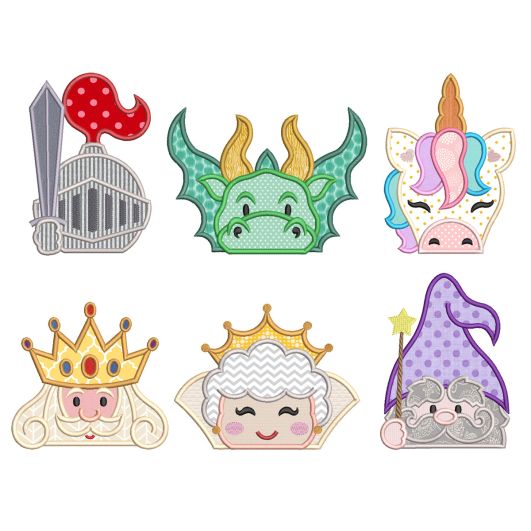 Fairytale Peekers Machine Embroidery Designs by JuJu