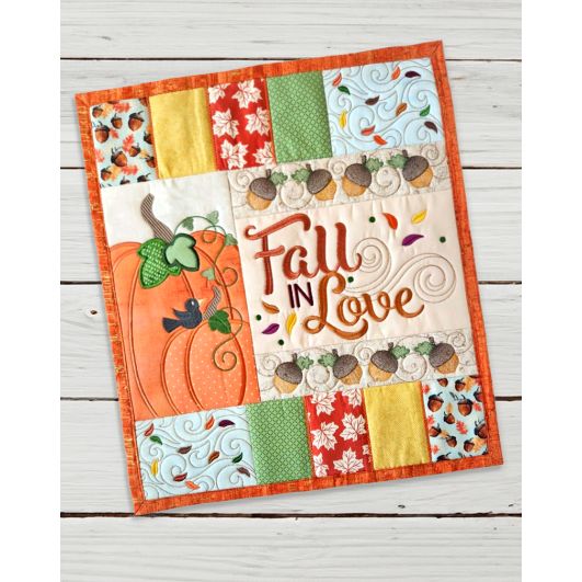 ITH Fall Petite Quilt Wall Hanging | Machine Embroidery Designs by JuJu