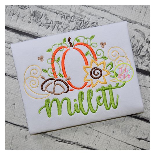 Fall Flourish Embroidery | Machine Embroidery Designs by JuJu