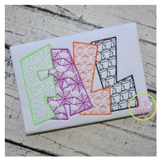 Fall Halloween Motif Embroidery | Machine Embroidery Designs by JuJu