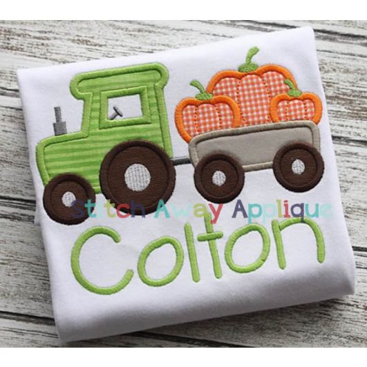 Fall Tractor | Machine Embroidery Designs by JuJu