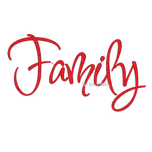 Family - Inspirational Words | Machine Embroidery Designs by JuJu
