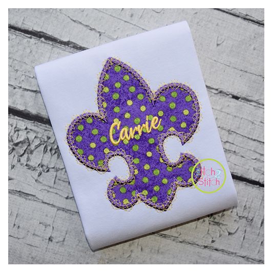 Fancy Fleur De Lis Applique | Machine Embroidery Designs by JuJu