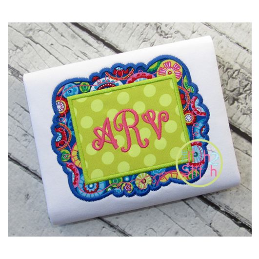 Fancy Frame Double Applique Frame | Machine Embroidery Designs by JuJu