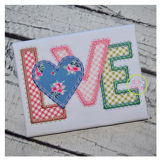 Fancy Love Applique | Machine Embroidery Designs by JuJu