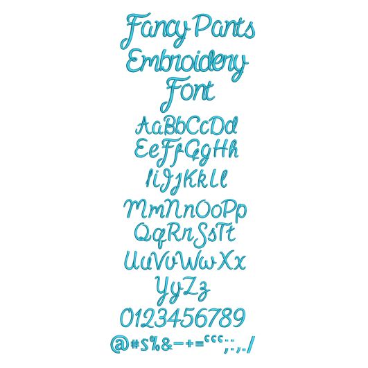 Fancy Pants Embroidery Font Machine Embroidery Designs by JuJu