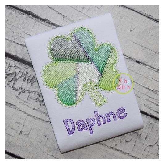 Fancy Patchwork Shamrock Sketch Embroidery | Machine Embroidery Designs by JuJu